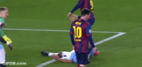 A Soccer Player In A Purple And Blue Jersey With The Number 10 On It GIF
