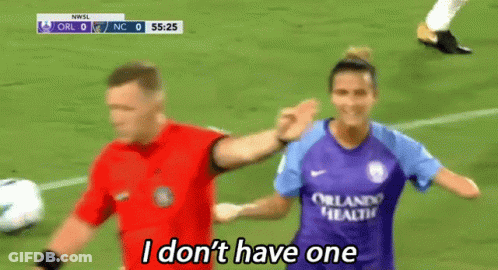 A Soccer Player In A Purple Orlando Health Jersey Says I Don T Have One GIF