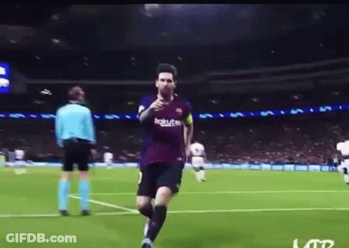 A Soccer Player In A Rakuten Jersey Is Running On The Field . GIF