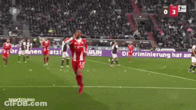 A Soccer Player In A Red And White Uniform With The Number 17 On It GIF