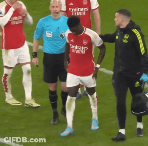 A Soccer Player In A Red Emirates Fly Better Jersey GIF