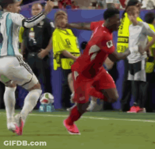 A Soccer Player In A Red Jersey With The Number 10 On It GIF