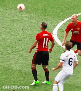 A Soccer Player In A Red Jersey With The Number 11 On It GIF