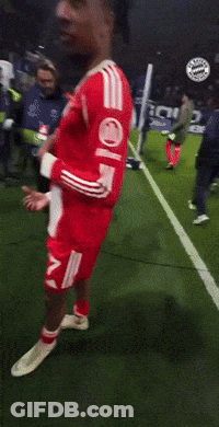 A Soccer Player In A Red Jersey With The Number 17 On It GIF