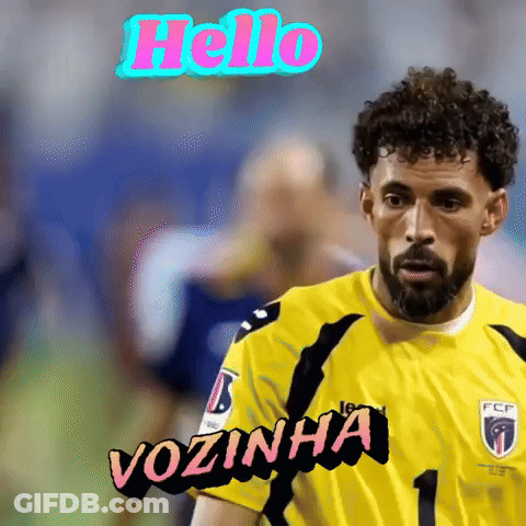 A Soccer Player In A Yellow Jersey With The Word Vozinha On It GIF