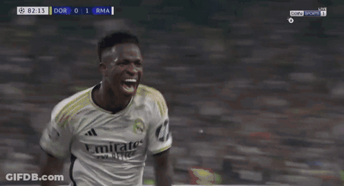 A Soccer Player Is Celebrating A Goal During A Game On Bein Sports GIF