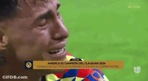 A Soccer Player Is Crying While Wearing A Shirt That Says America On It GIF