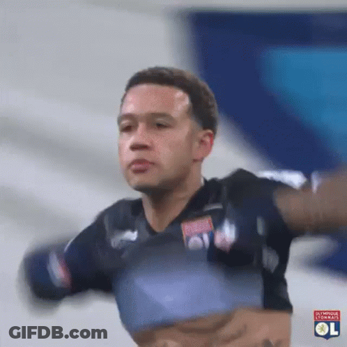 A Soccer Player Is Jumping In The Air With His Arms Outstretched In A Gif . GIF