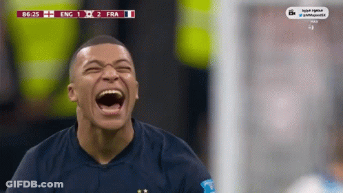 A Soccer Player Is Laughing During A Game Between France And The Uk GIF
