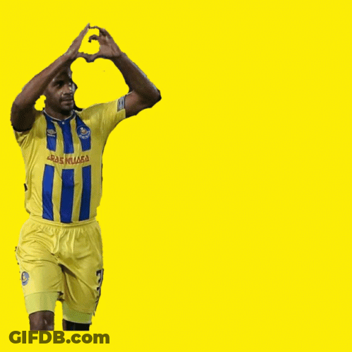 A Soccer Player Is Making A Heart Shape With His Hands And The Name Pahang Fa GIF