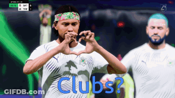 A Soccer Player Is Making A Heart Shape With His Hands And The Word Clubs Is On The Bottom GIF