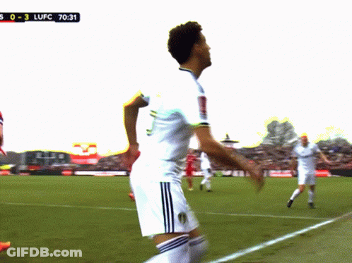 A Soccer Player Is Running On A Field With A Time Of 75:31 GIF