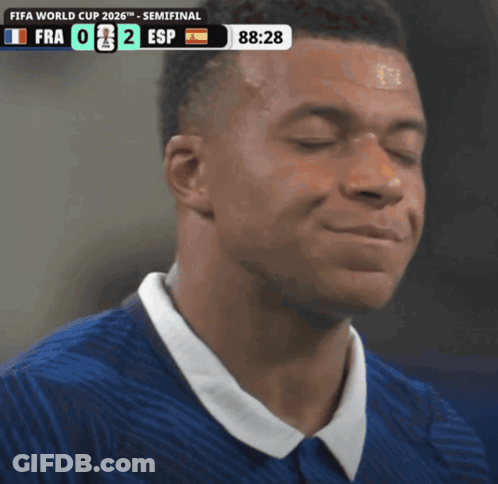 A Soccer Player Is Smiling In Front Of A Screen That Says Fifa World Cup GIF