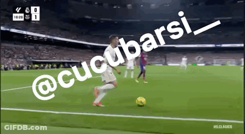 A Soccer Player Kicking A Ball With The Words @Cucubarisi Written On The Bottom GIF
