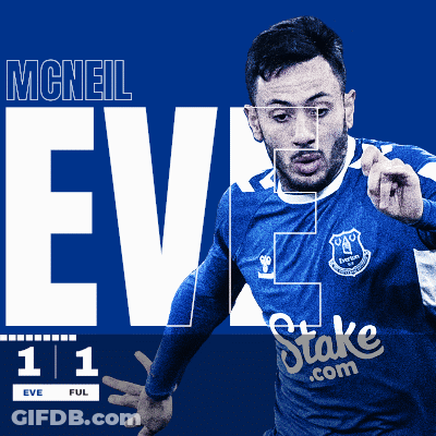 A Soccer Player Named Mcneil Is Wearing A Blue Jersey That Says Stake.com On It GIF