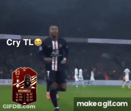 A Soccer Player Named Ndombele Is Crying On The Field GIF