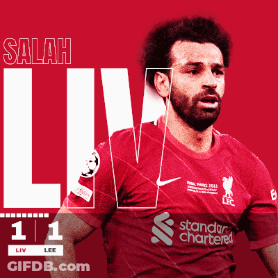 A Soccer Player Named Salah Is Wearing A Red Jersey GIF