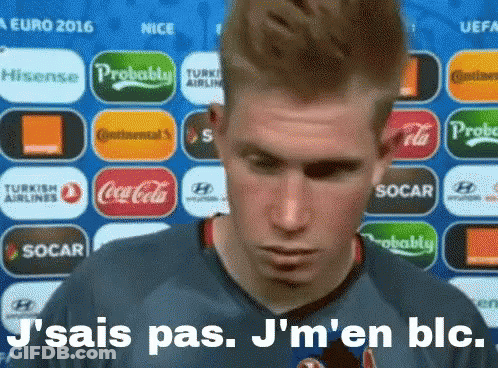 A Soccer Player Says J ' Sais Pas J ' M ' En Blc GIF