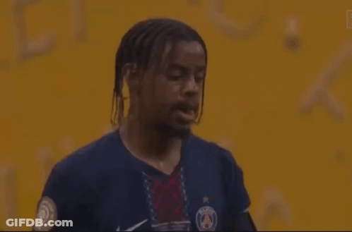 A Soccer Player Stands In Front Of A Scoreboard That Says Psg 0 Day GIF