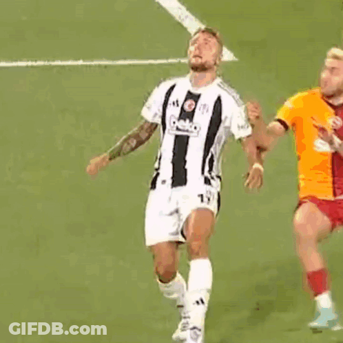 A Soccer Player Wearing A Beko Jersey Kicks A Ball GIF