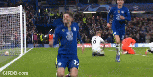 A Soccer Player Wearing A Blue Jersey With The Number 20 On It GIF