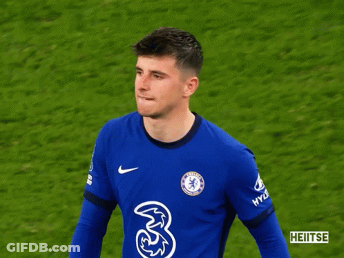 A Soccer Player Wearing A Blue Jersey With The Number 3 On It GIF