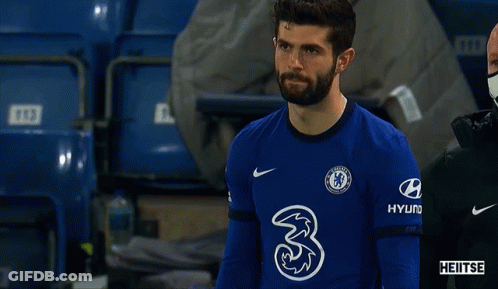 A Soccer Player Wearing A Blue Jersey With The Number 3 On It GIF