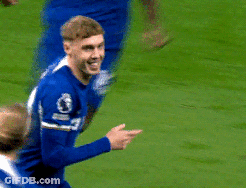 A Soccer Player Wearing A Blue Jersey With The Word Ultimate On It GIF