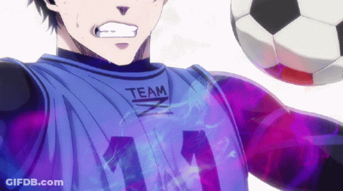 A Soccer Player Wearing A Blue Shirt That Says Team On It GIF