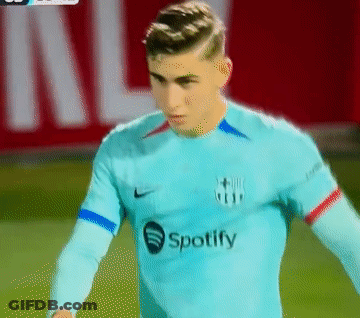 A Soccer Player Wearing A Blue Shirt With Spotify On The Front GIF