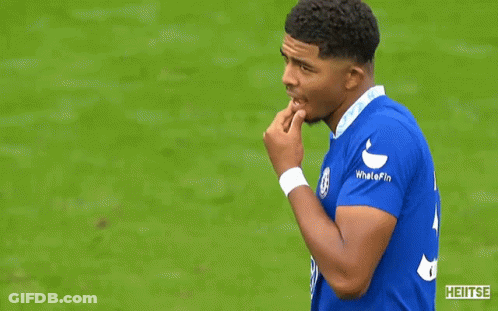 A Soccer Player Wearing A Blue Shirt With The Number 3 On It GIF