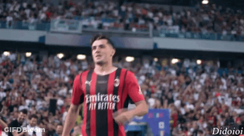 A Soccer Player Wearing A Emirates Fly Better Shirt GIF
