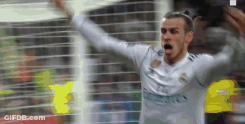 A Soccer Player Wearing A Fly Emirates Jersey GIF