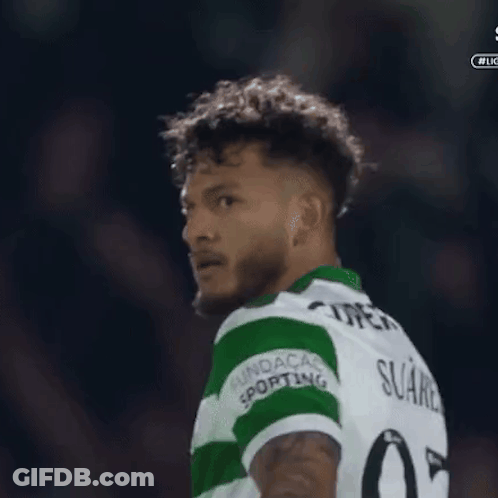 A Soccer Player Wearing A Green And White Jersey With The Number 07 GIF