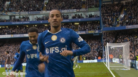 A Soccer Player Wearing A Ifs.gi Jersey Celebrates GIF
