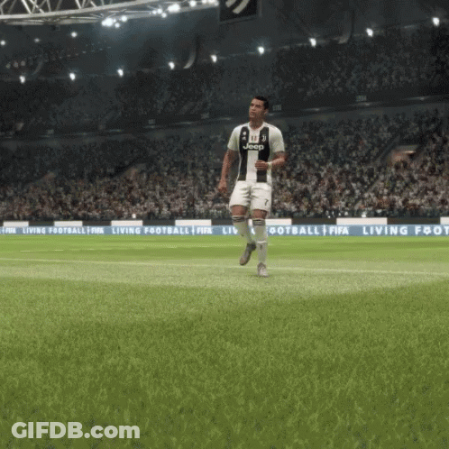 A Soccer Player Wearing A Jeep Jersey Is Running On A Field GIF