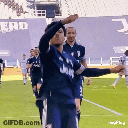 A Soccer Player Wearing A Jeep Jersey Stands On The Field GIF