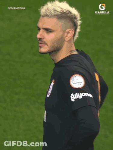 A Soccer Player Wearing A Jersey That Says Allyone GIF