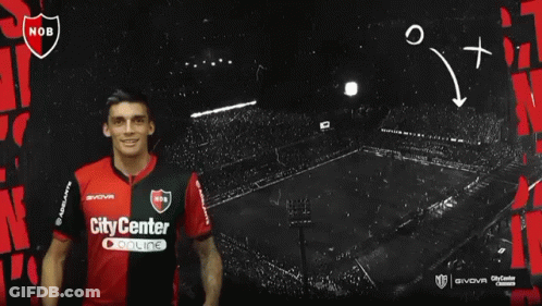 A Soccer Player Wearing A Jersey That Says ' City Center Online ' On It GIF