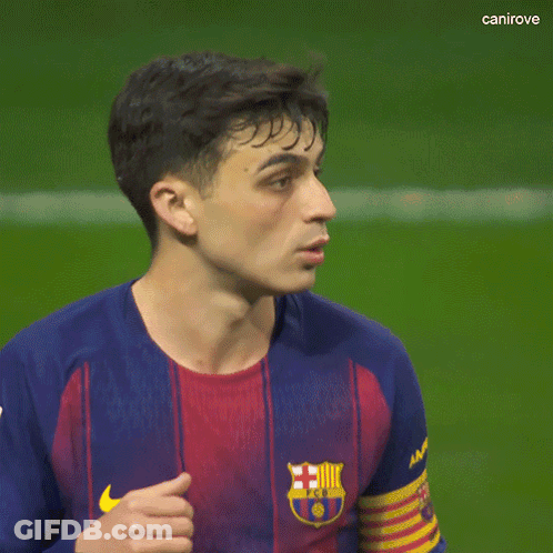 A Soccer Player Wearing A Nike Shirt Making A Face GIF