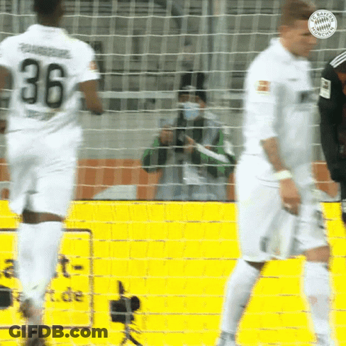 A Soccer Player Wearing A Number 36 Jersey Stands On The Field GIF