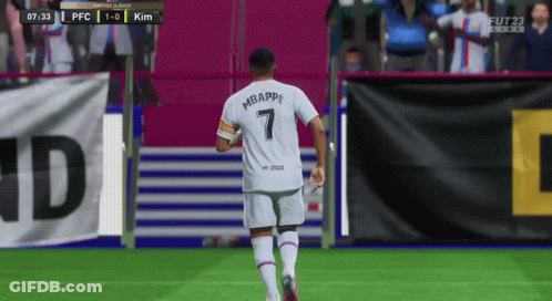 A Soccer Player Wearing A Number 7 Jersey Is Walking On The Field GIF