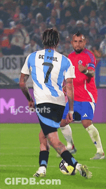 A Soccer Player Wearing A Number 7 Jersey Kicks A Ball GIF