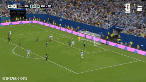 A Soccer Player Wearing A Number 70 Jersey Is Running On The Field GIF