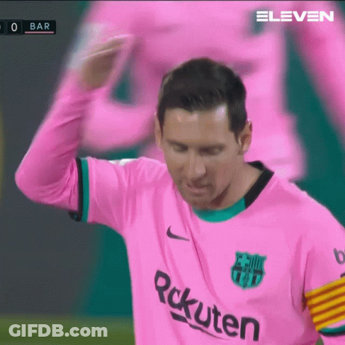 A Soccer Player Wearing A Pink Shirt With Rakuten Written On It GIF