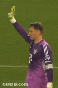A Soccer Player Wearing A Purple Jersey That Says Allianz On The Sleeve GIF