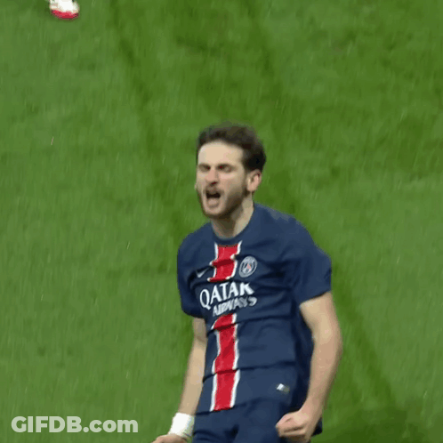 A Soccer Player Wearing A Qatar Airways Shirt GIF