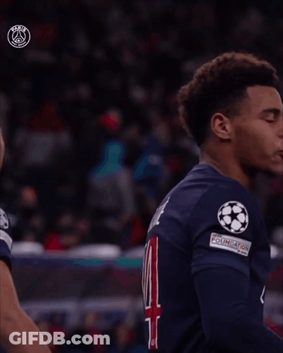A Soccer Player Wearing A Qatar Airways Shirt GIF