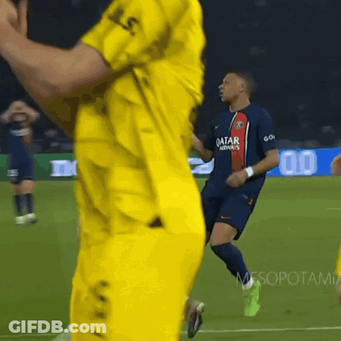 A Soccer Player Wearing A Qatar Shirt Is Running On A Field GIF