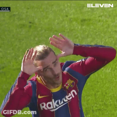 A Soccer Player Wearing A Rakuten Jersey Is Making A Face GIF